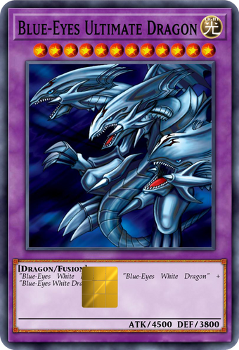 Blue-Eyes Ultimate Dragon Holographic Card Skin — Yu-Gi-Oh