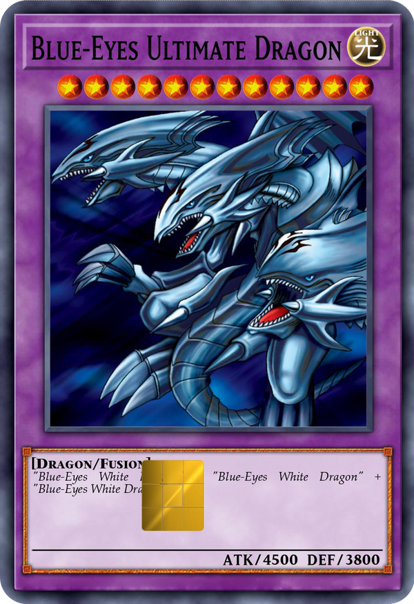 Blue-Eyes Ultimate Dragon Holographic Card Skin — Yu-Gi-Oh