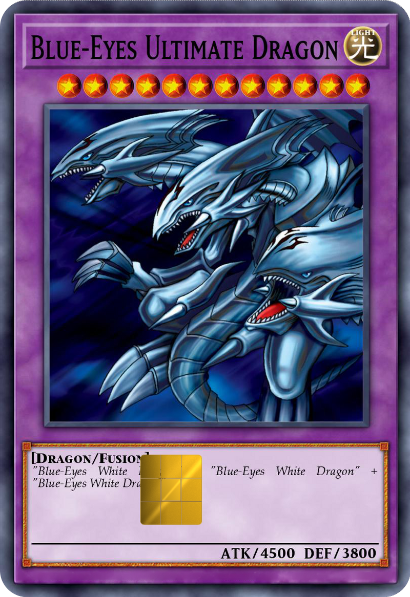 Blue-Eyes Ultimate Dragon Holographic Card Skin — Yu-Gi-Oh