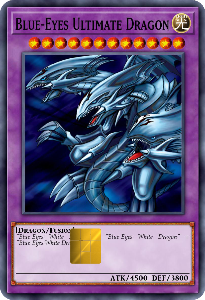 Blue-Eyes Ultimate Dragon Holographic Card Skin — Yu-Gi-Oh