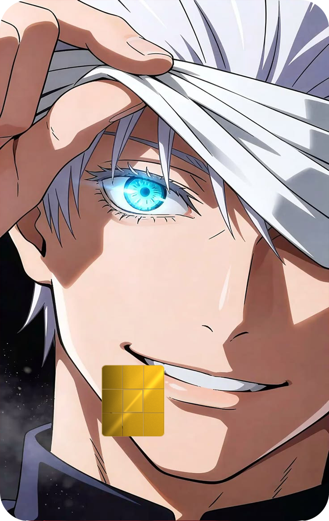 Satoru Gojo Kawaii Holographic Card Skin — Jujutsu Kaisen