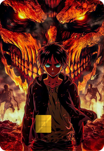 Eren Yeager Holographic Card Skin — Attack on Titan