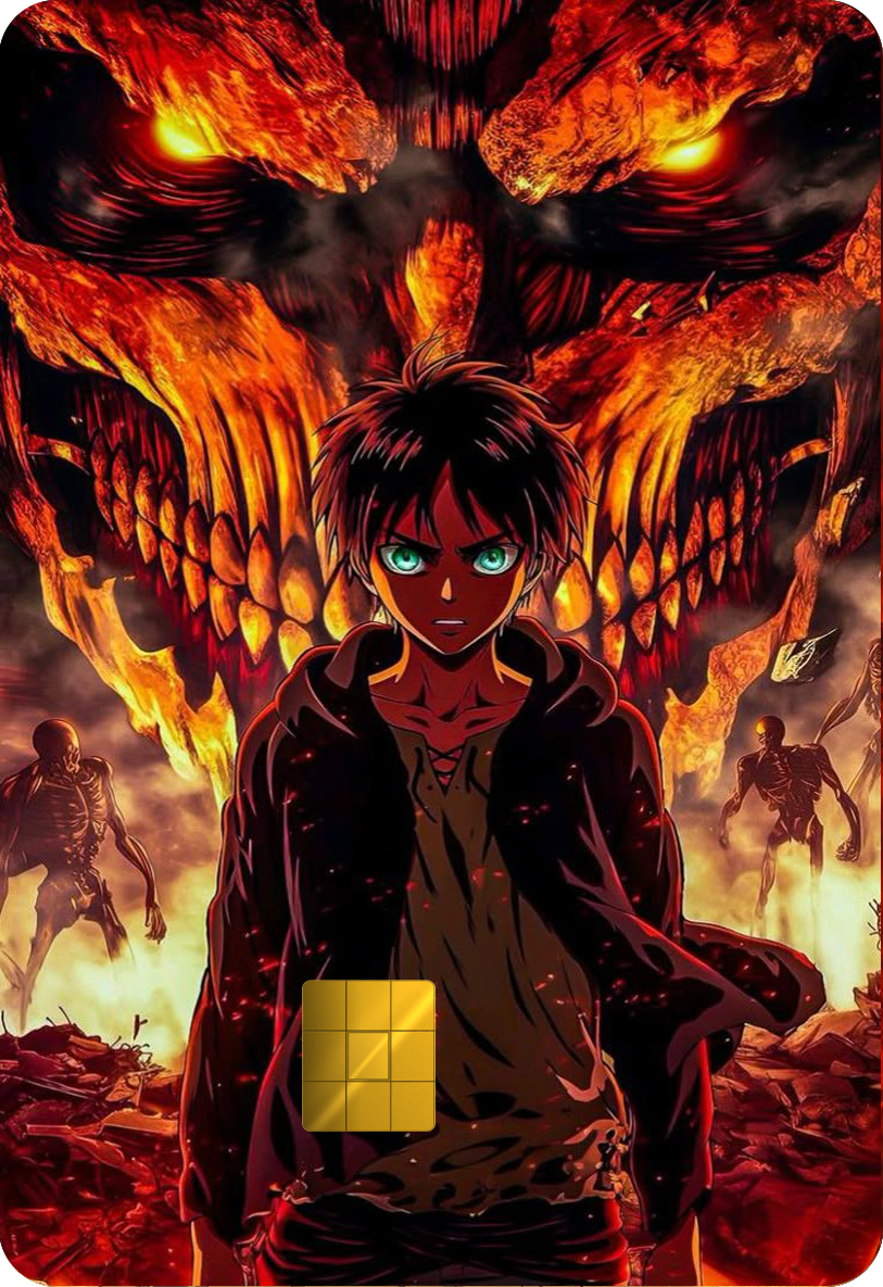 Eren Yeager Holographic Card Skin — Attack on Titan