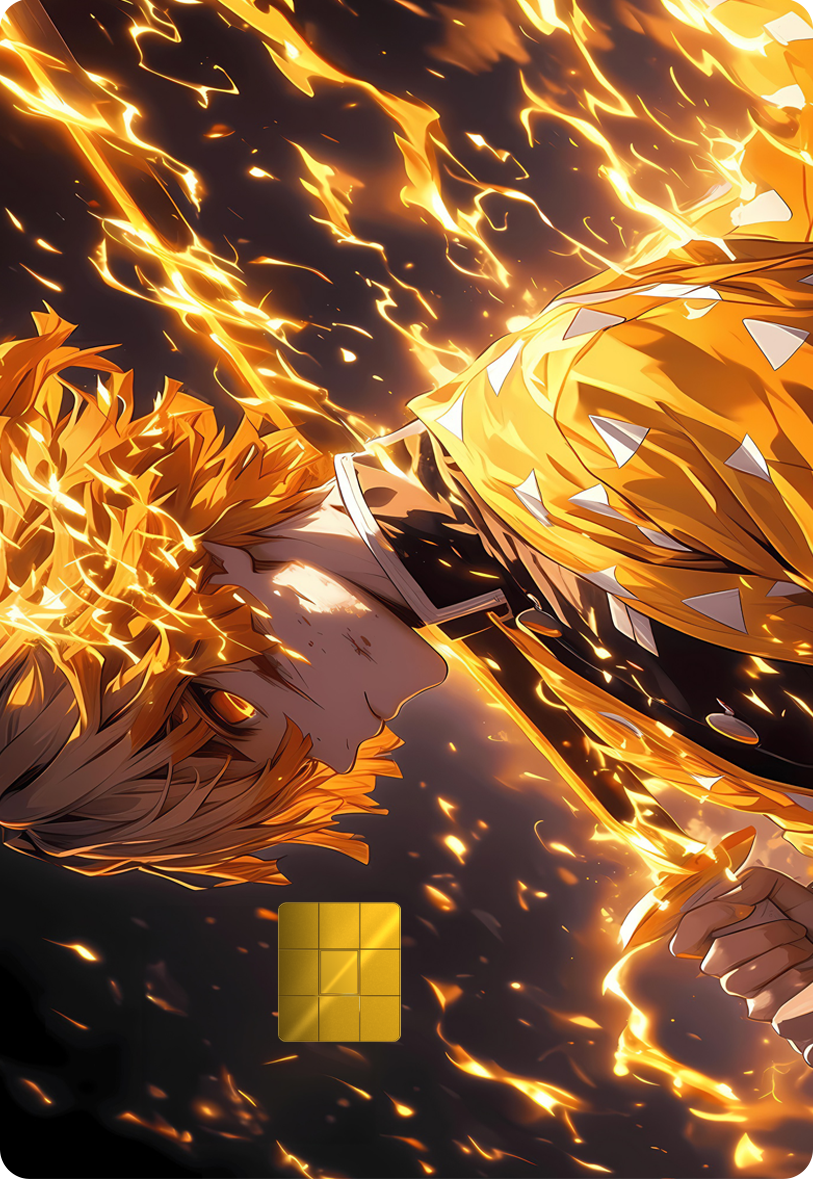 Zenitsu Agatsuma Style 1 Holographic Card Skin — Demon Slayer