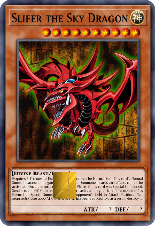 Slifer the Sky Dragon Holographic Card Skin — Yu-Gi-Oh Egyptian God