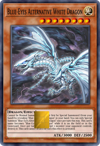 Blue-Eyes Alternative White Dragon Holographic Card Skin — Yu-Gi-Oh