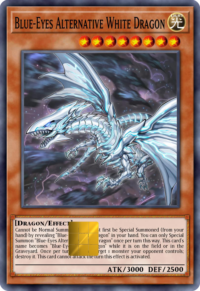Blue-Eyes Alternative White Dragon Holographic Card Skin — Yu-Gi-Oh