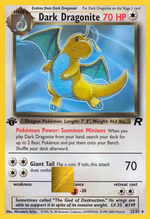 Dark Dragonite Holographic Card Skin — Pokemon Team Rocket