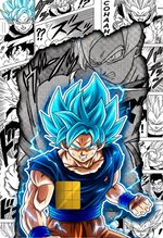 SSB Goku Manga Holographic Card Skin — Dragon Ball Super