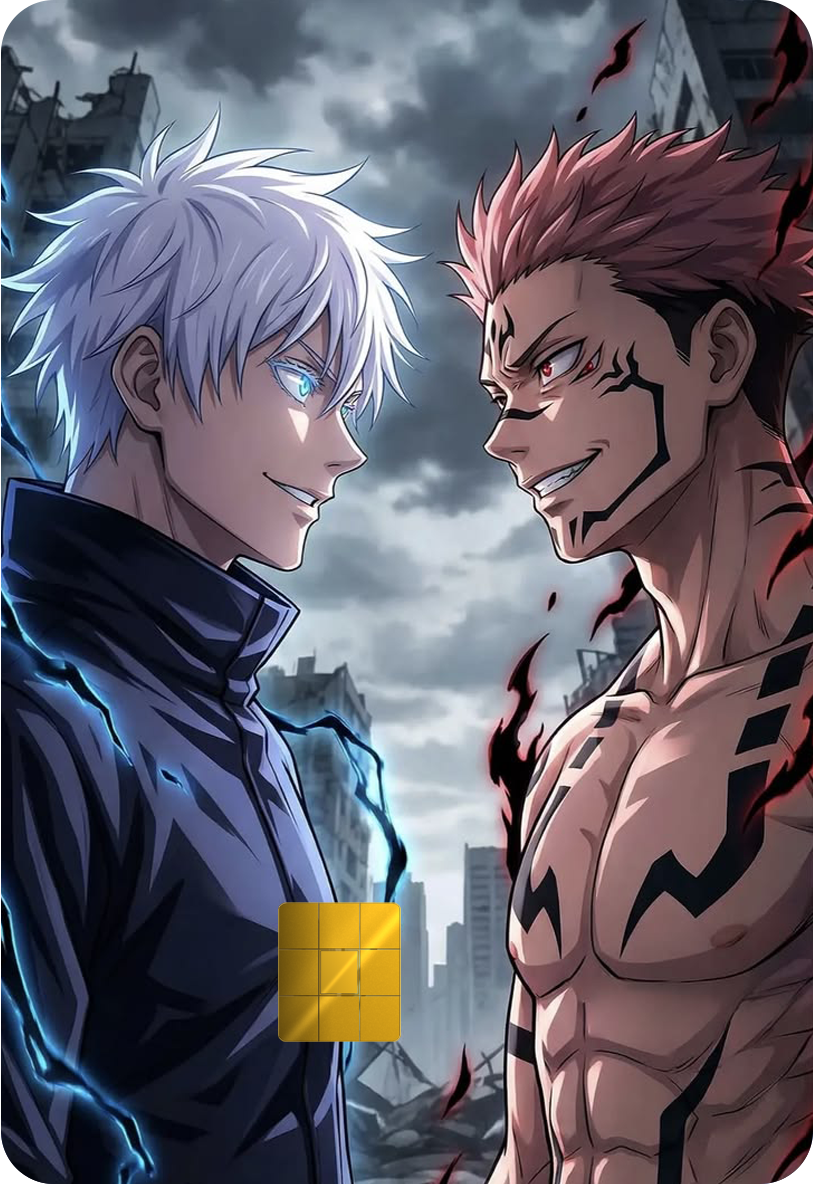 Satoru Gojo vs Sukuna Holographic Card Skin — Jujutsu Kaisen