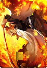 Kyojuro Rengoku Variant 2 Holographic Card Skin — Demon Slayer
