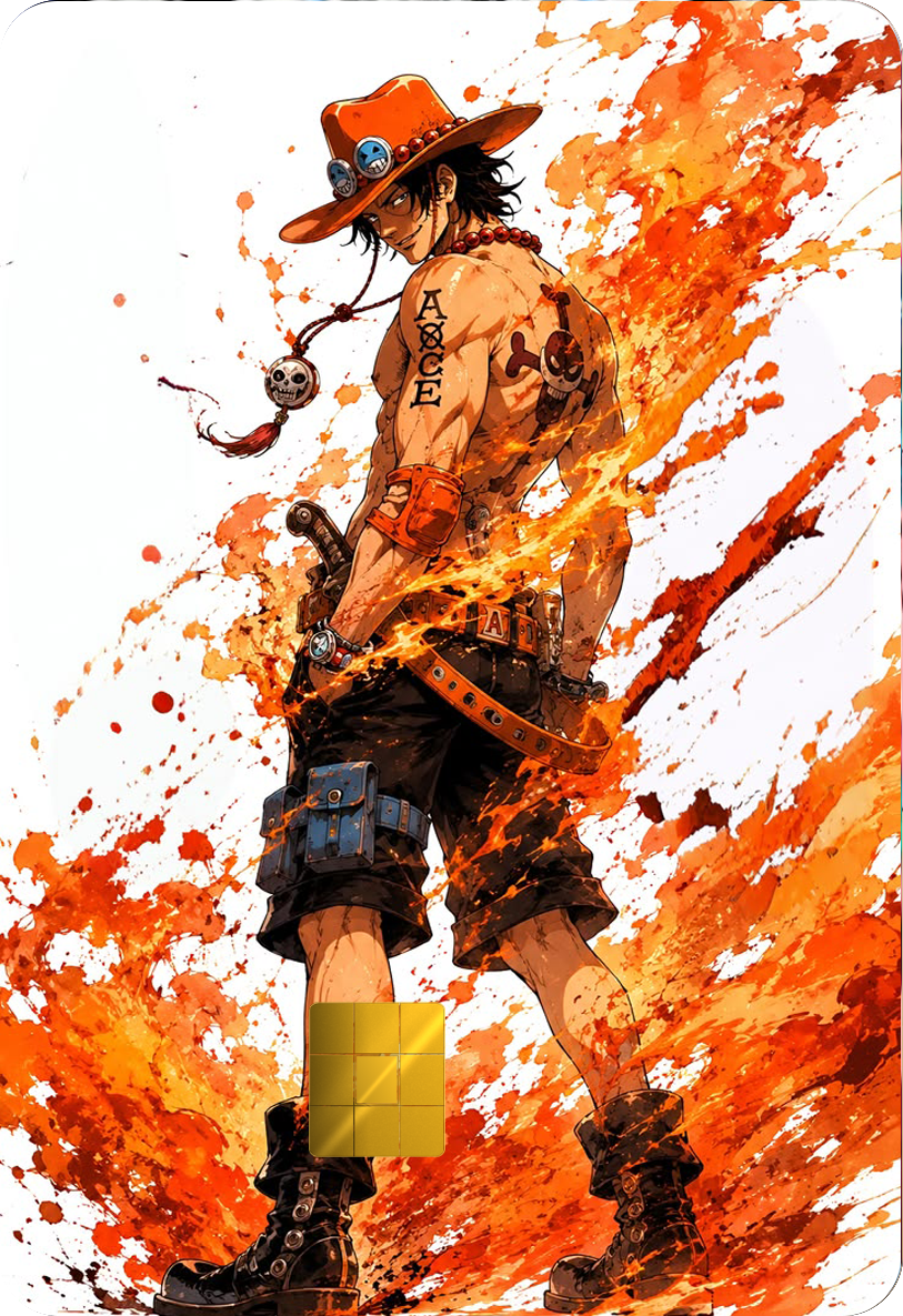 Portgas D. Ace Holographic Card Skin — One Piece