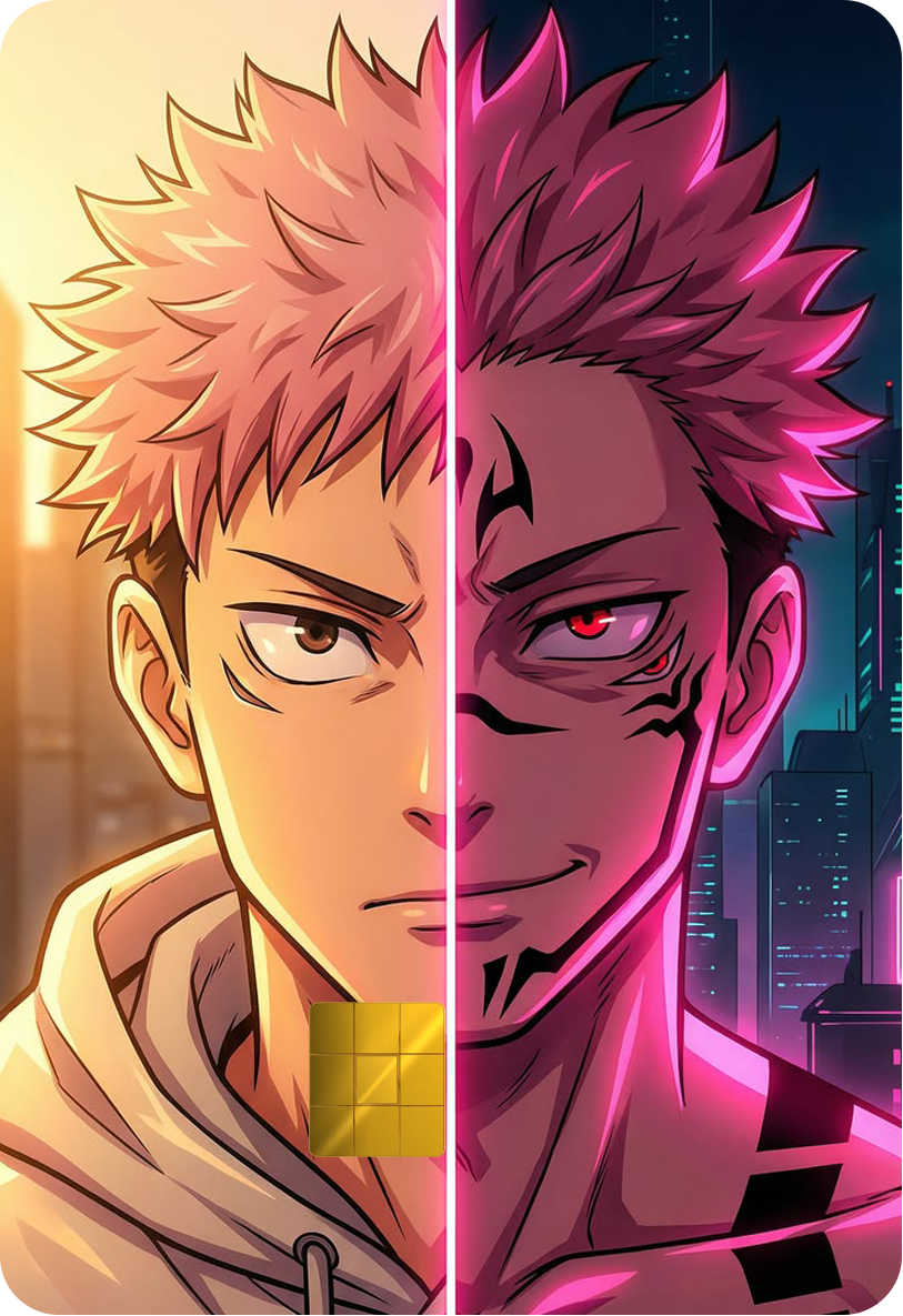 Itadori x Sukuna Holographic Card Skin — Jujutsu Kaisen