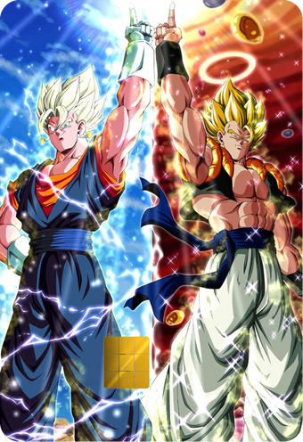 Dual Fusions Gogeta and Vegito Holographic Card Skin — Dragon Ball Z