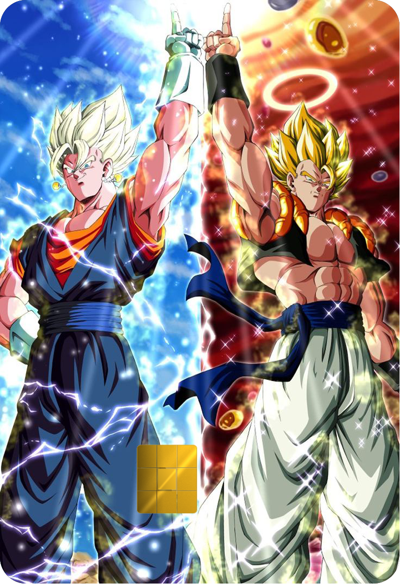 Dual Fusions Gogeta and Vegito Holographic Card Skin — Dragon Ball Z