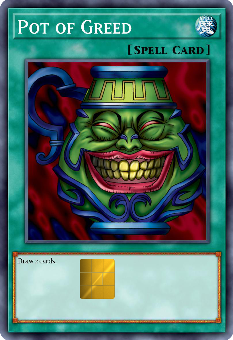 Pot of Greed Holographic Card Skin — Yu-Gi-Oh Spell Card