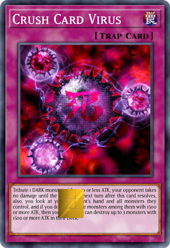 Crush Card Virus Holographic Card Skin — Yu-Gi-Oh Trap Card