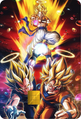 SSJ Gogeta Fusion Holographic Card Skin — Dragon Ball Z