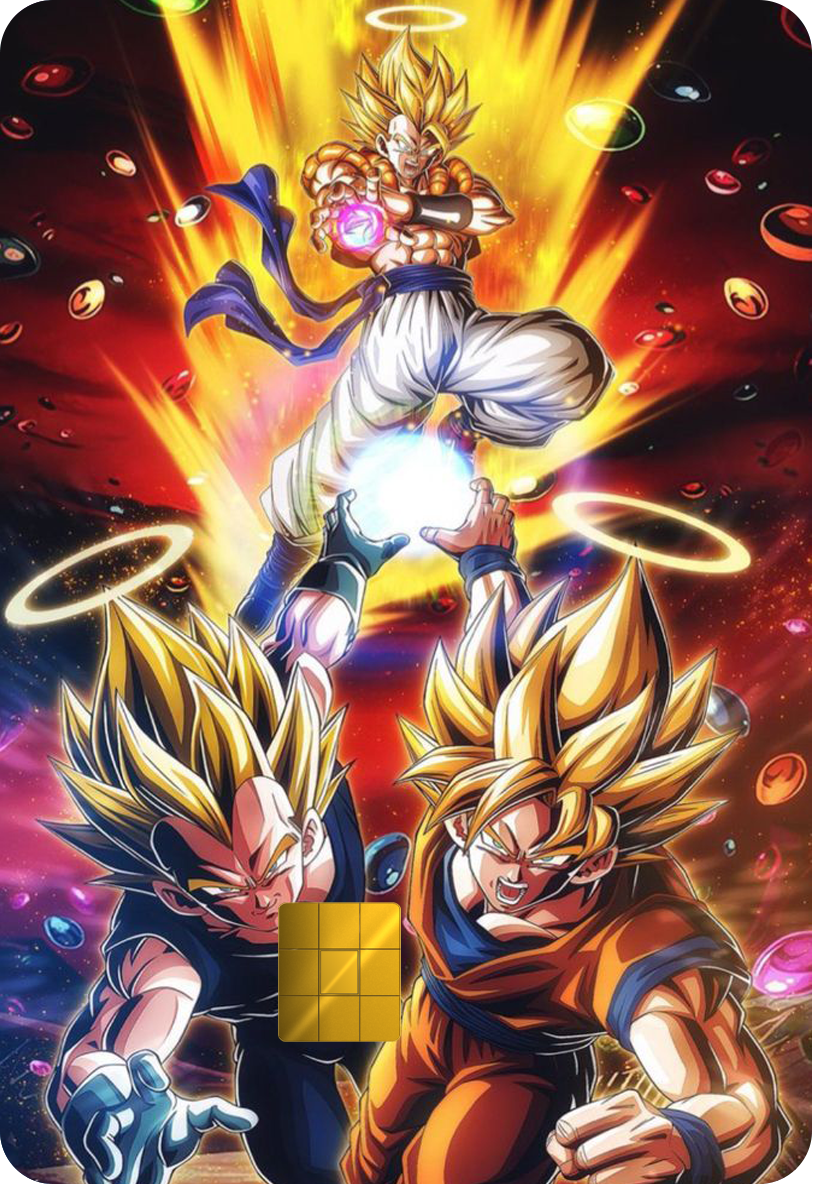 SSJ Gogeta Fusion Holographic Card Skin — Dragon Ball Z