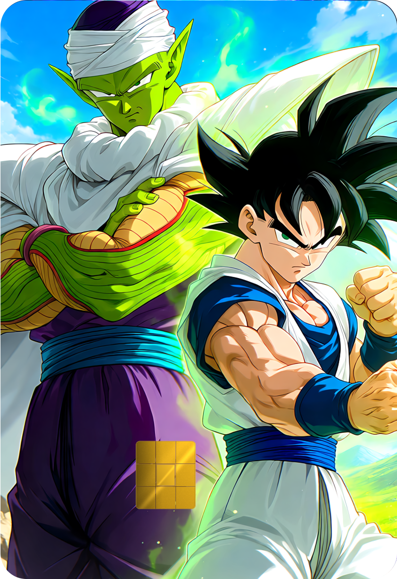 Goku and Piccolo Holographic Card Skin — Dragon Ball Z