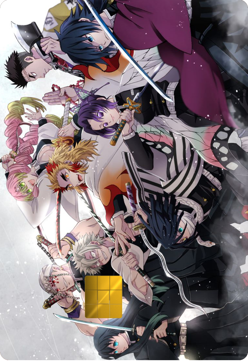 Hashiras Happy Holographic Card Skin — Demon Slayer