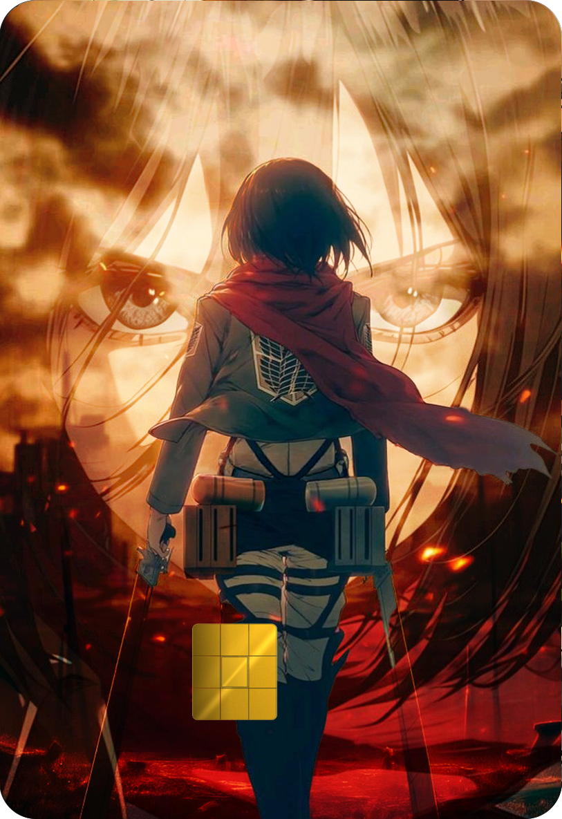 Mikasa Ackerman Holographic Card Skin — Attack on Titan