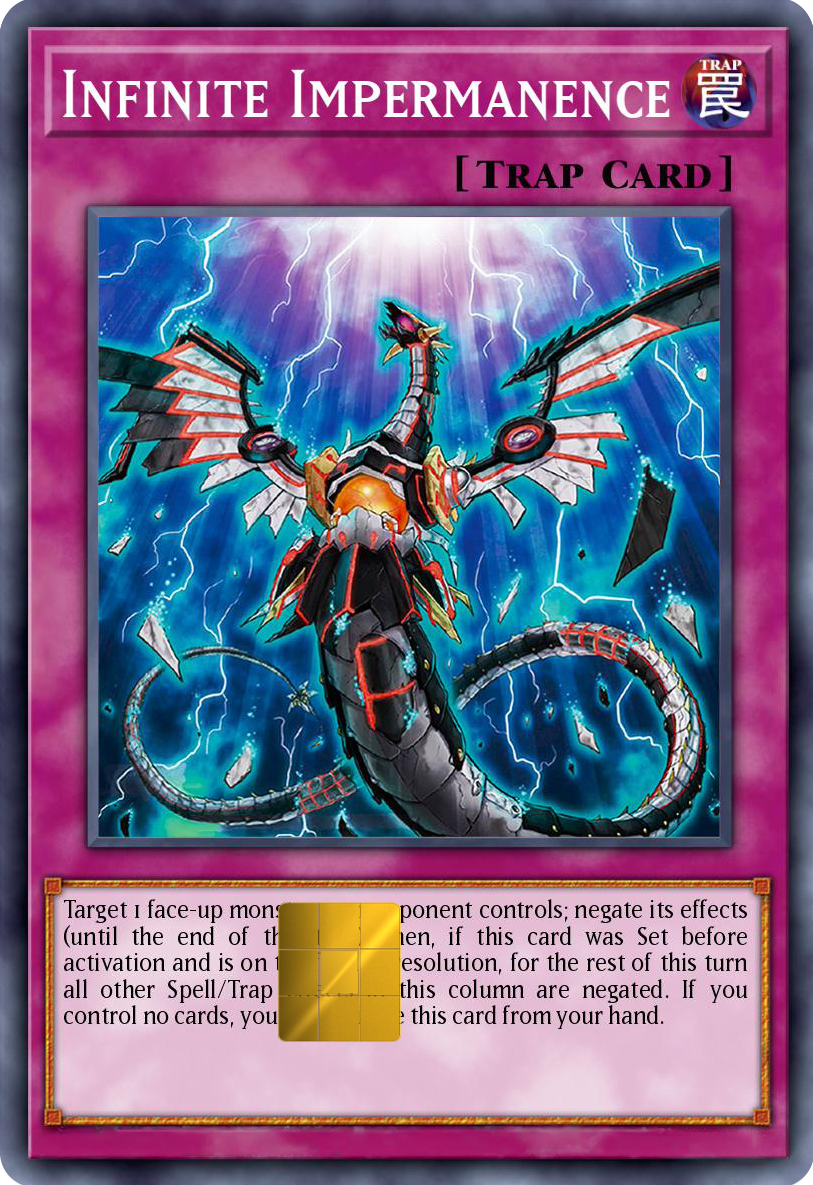 Infinite Impermanence Holographic Card Skin — Yu-Gi-Oh Trap Card