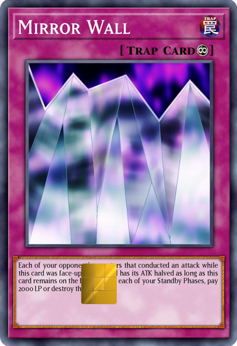Mirror Wall Holographic Card Skin — Yu-Gi-Oh Trap Card