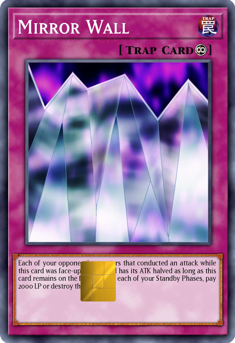 Mirror Wall Holographic Card Skin — Yu-Gi-Oh Trap Card