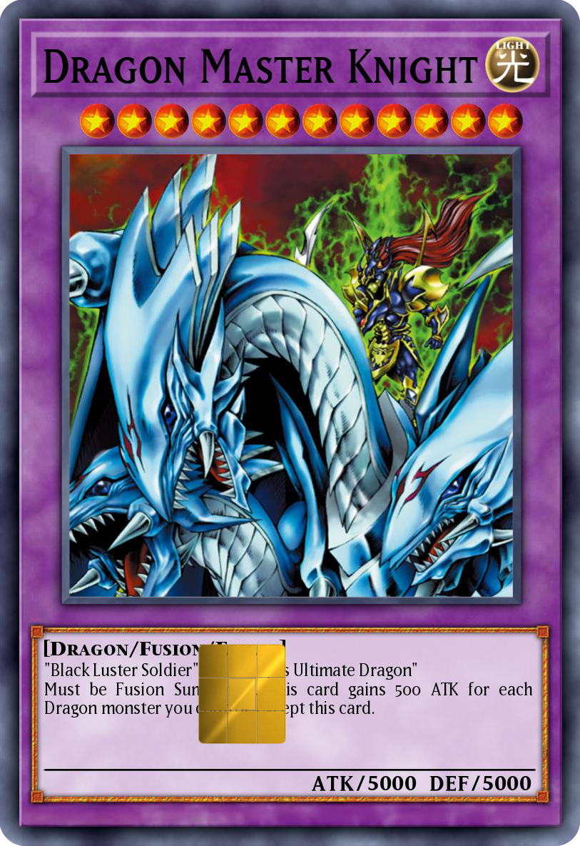 Dragon Master Knight Holographic Card Skin — Yu-Gi-Oh Fusion