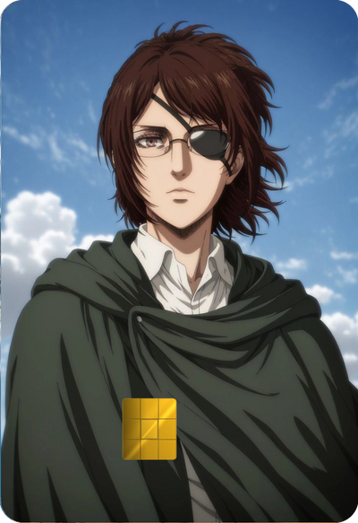 Hange Zoe Holographic Card Skin — Attack on Titan