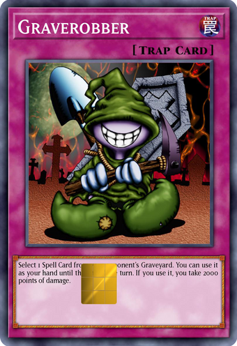Graverobber Holographic Card Skin — Yu-Gi-Oh Trap Card