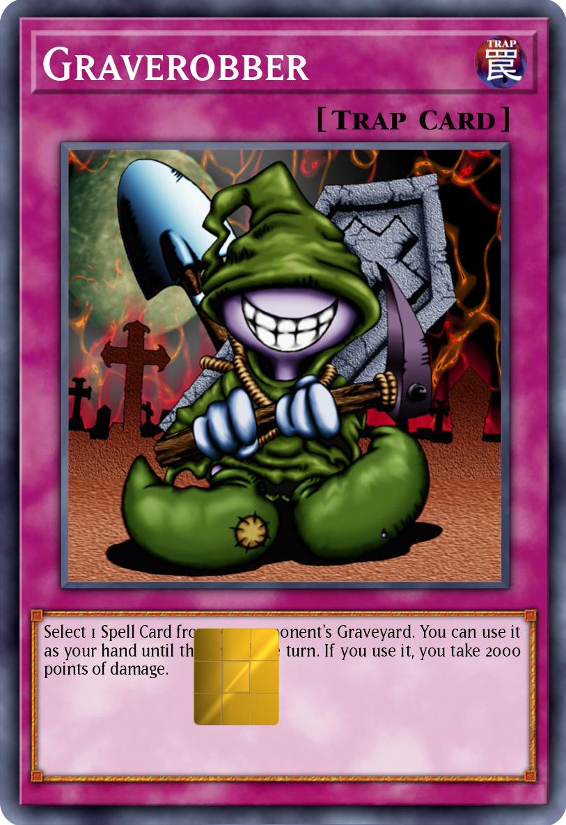 Graverobber Holographic Card Skin — Yu-Gi-Oh Trap Card