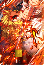 Kyojuro Rengoku Variant 1 Holographic Card Skin — Demon Slayer