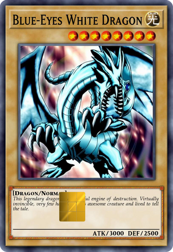 Blue-Eyes White Dragon Kaiba Evolution Holographic Card Skin — Yu-Gi-Oh