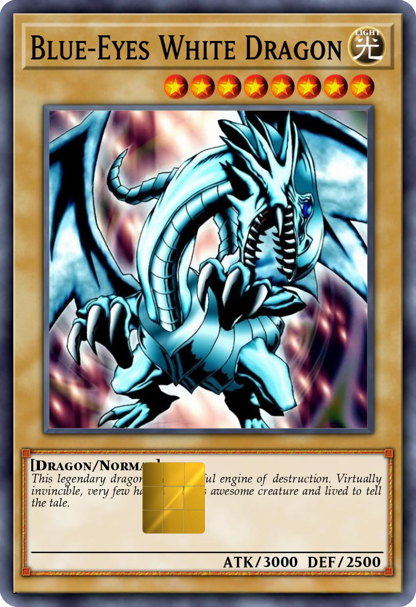Blue-Eyes White Dragon Kaiba Evolution Holographic Card Skin — Yu-Gi-Oh