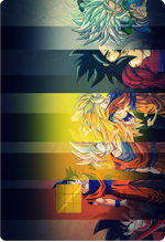Goku Many Forms Holographic Card Skin — Dragon Ball Z