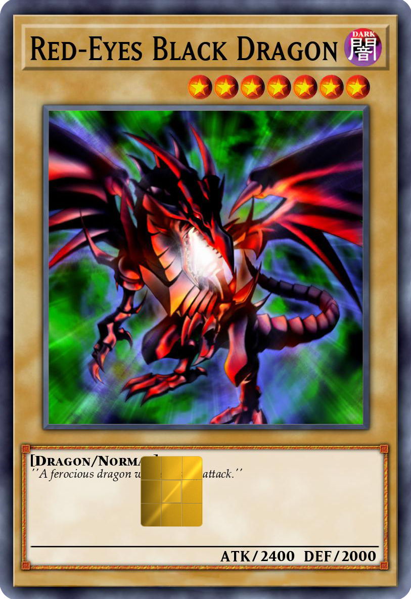 Red-Eyes Black Dragon Battle City Holographic Card Skin — Yu-Gi-Oh