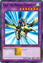 Gaia the Dragon Champion Holographic Card Skin — Yu-Gi-Oh Fusion