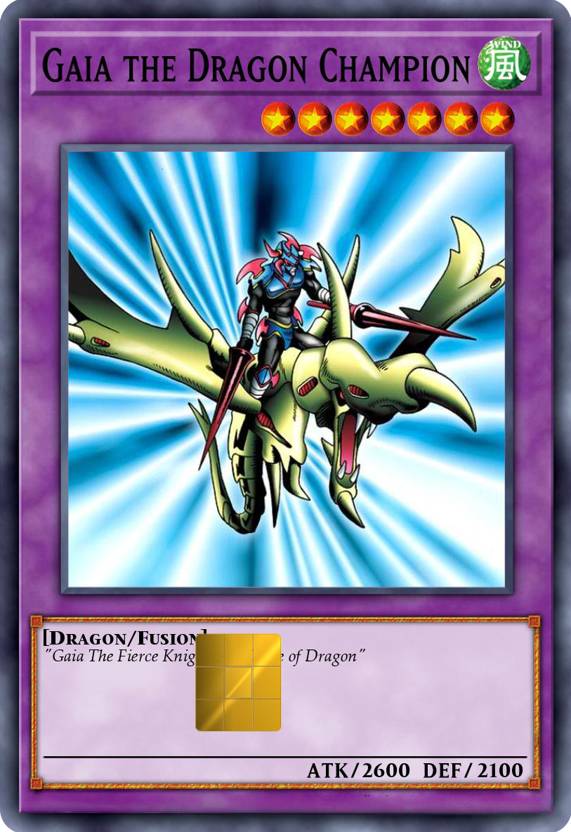 Gaia the Dragon Champion Holographic Card Skin — Yu-Gi-Oh Fusion