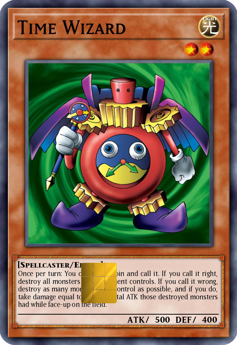 Time Wizard Holographic Card Skin — Yu-Gi-Oh