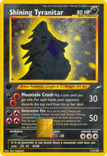 Shining Tyranitar Neo Destiny Holographic Card Skin — Pokemon