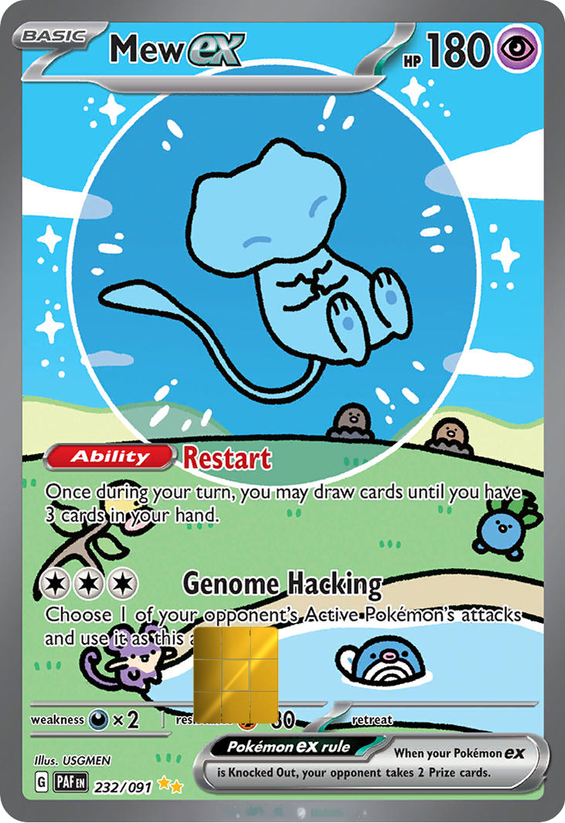 Mew ex Paldean Fates Holographic Card Skin — Pokemon