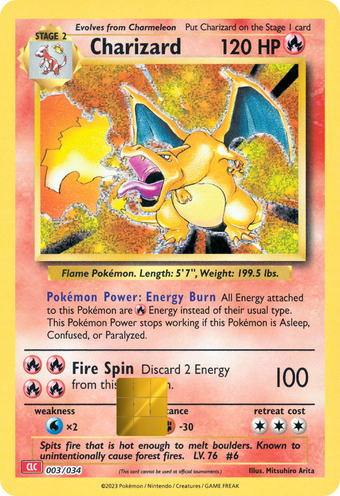 Charizard Holographic Card Skin — Pokemon
