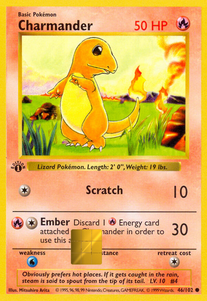 Charmander Holographic Card Skin — Pokemon