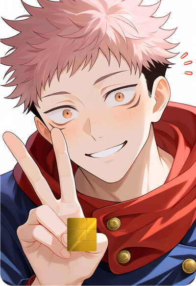 Itadori Yuji Kawaii Holographic Card Skin — Jujutsu Kaisen