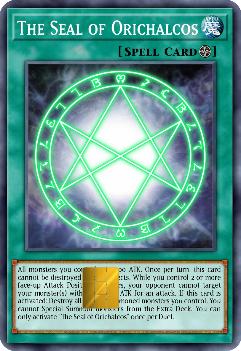 The Seal of Orichalcos Holographic Card Skin — Yu-Gi-Oh