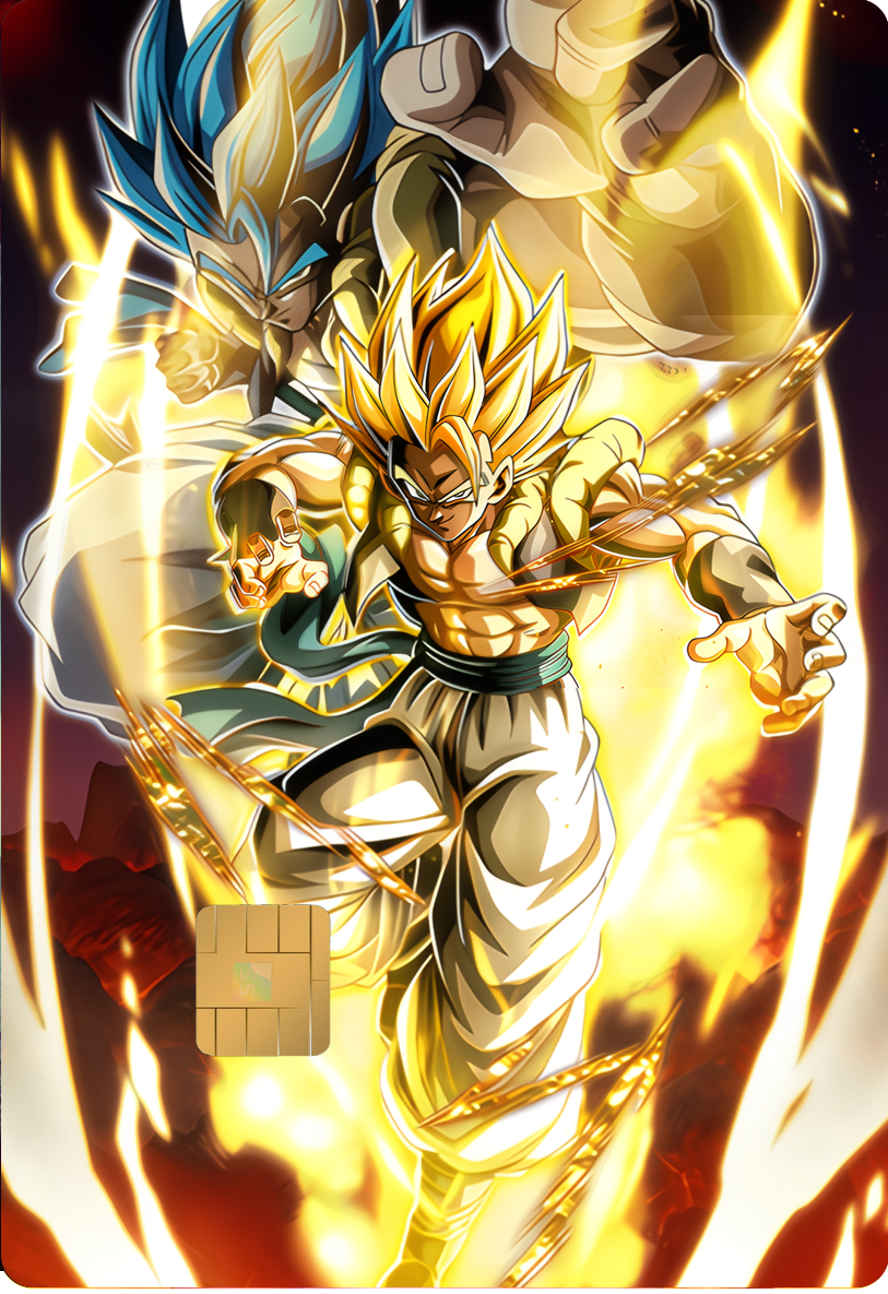 SS and SSB Gogeta Holographic Card Skin — Dragon Ball Z