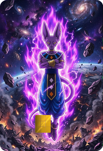 Lord Beerus Holographic Card Skin — Dragon Ball Super