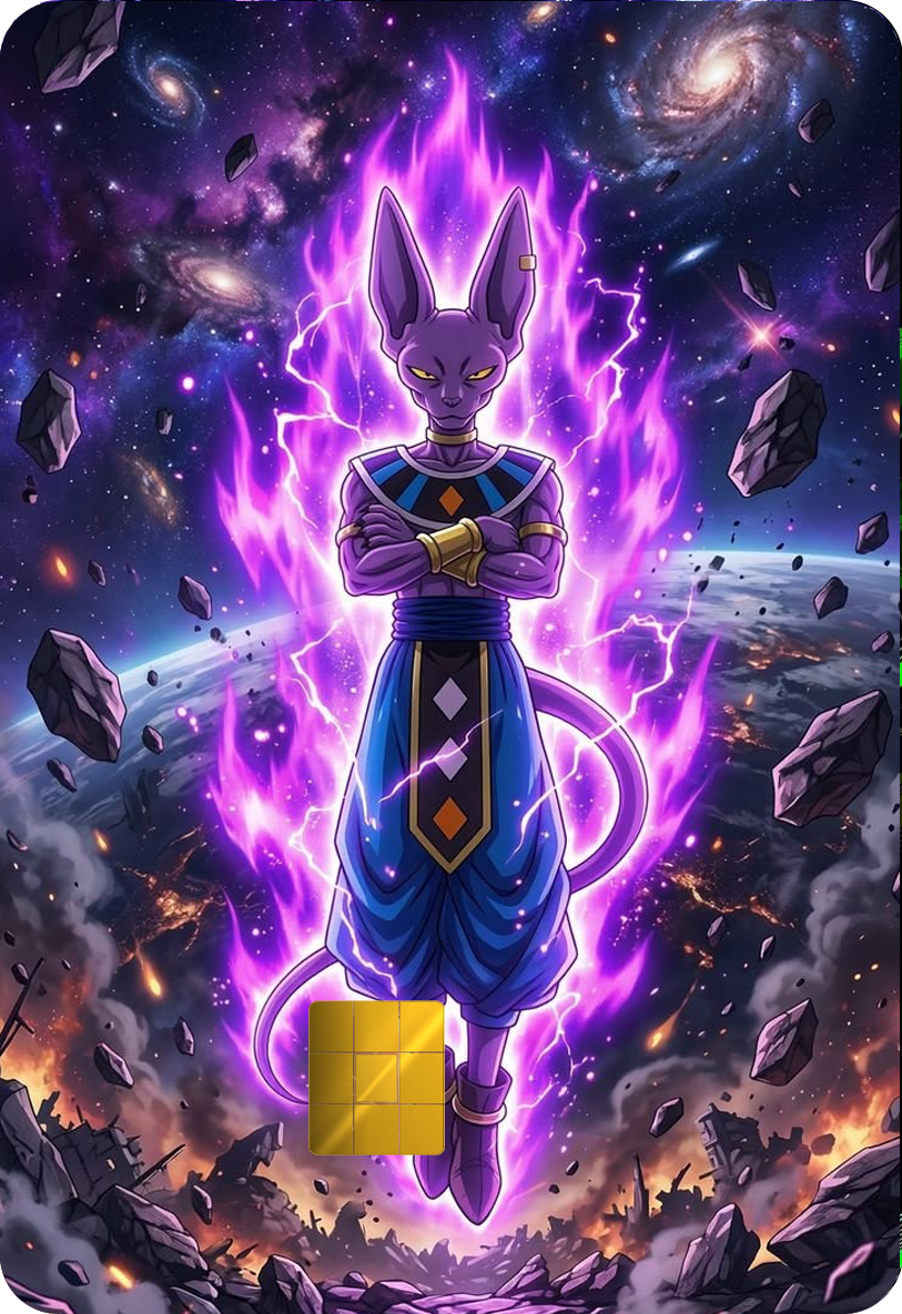 Lord Beerus Holographic Card Skin — Dragon Ball Super